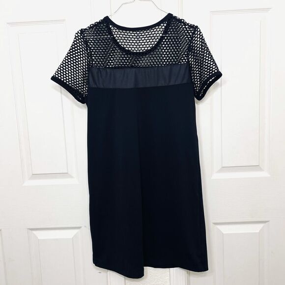 Fabletics Black Mesh Dress Sarah Mini Dress Size Small - Picture 4 of 11